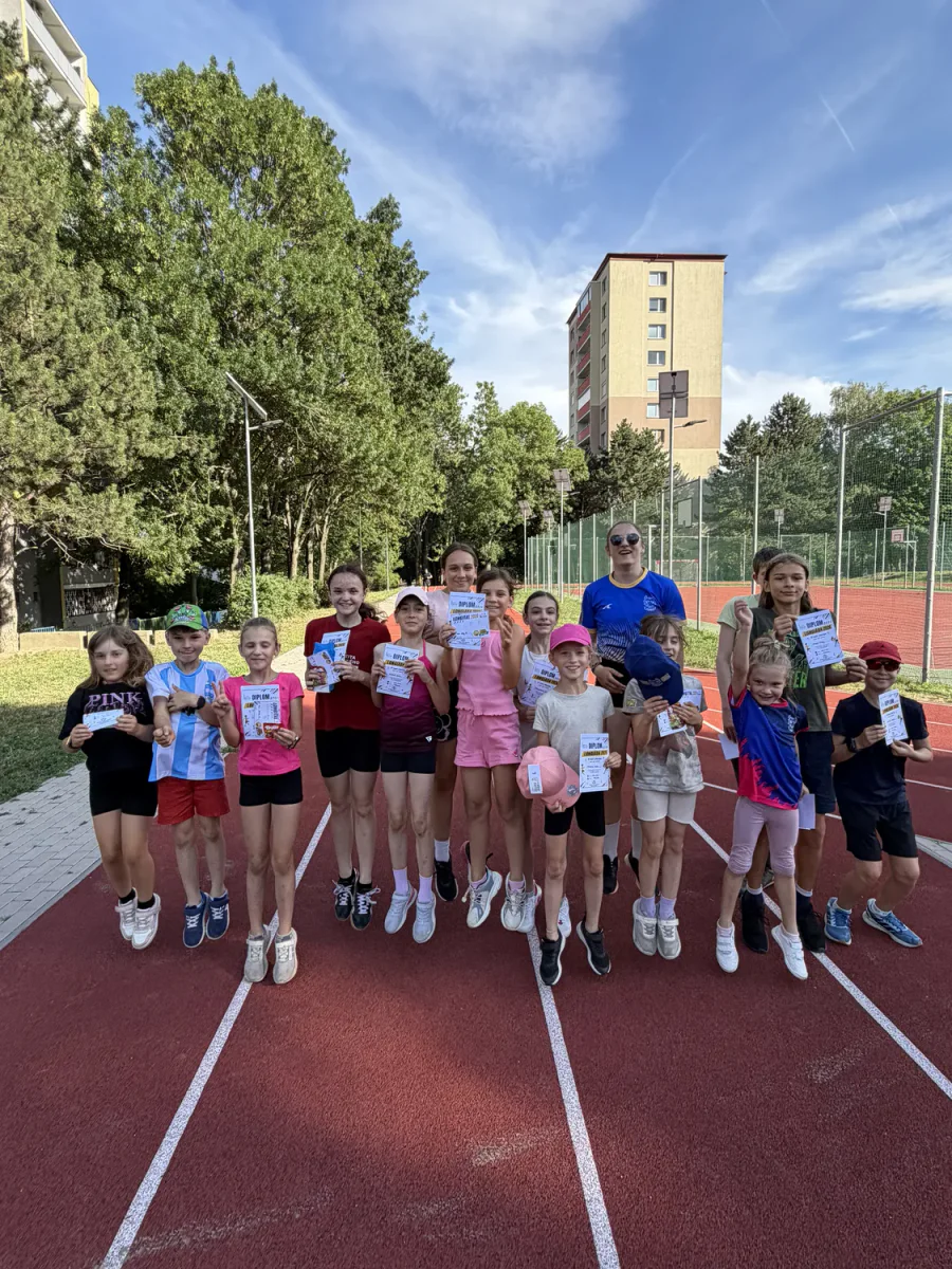 Deti z atletiky na Tilgnerke po spoločnom tréningu